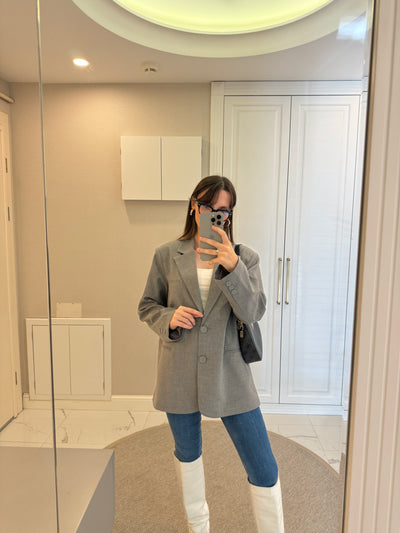 Oversize Gri Ceket