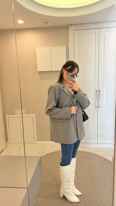 Oversize Gri Ceket