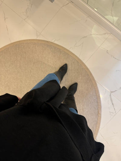 BELDEN BAĞLAMALI SİYAH KAZAK