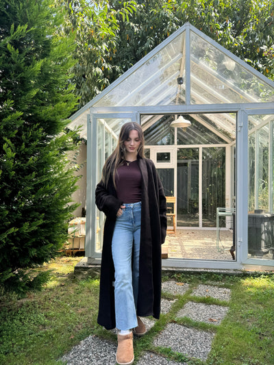 Uzun Kahverengi Hırka