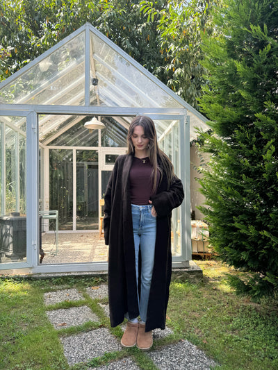 Uzun Kahverengi Hırka