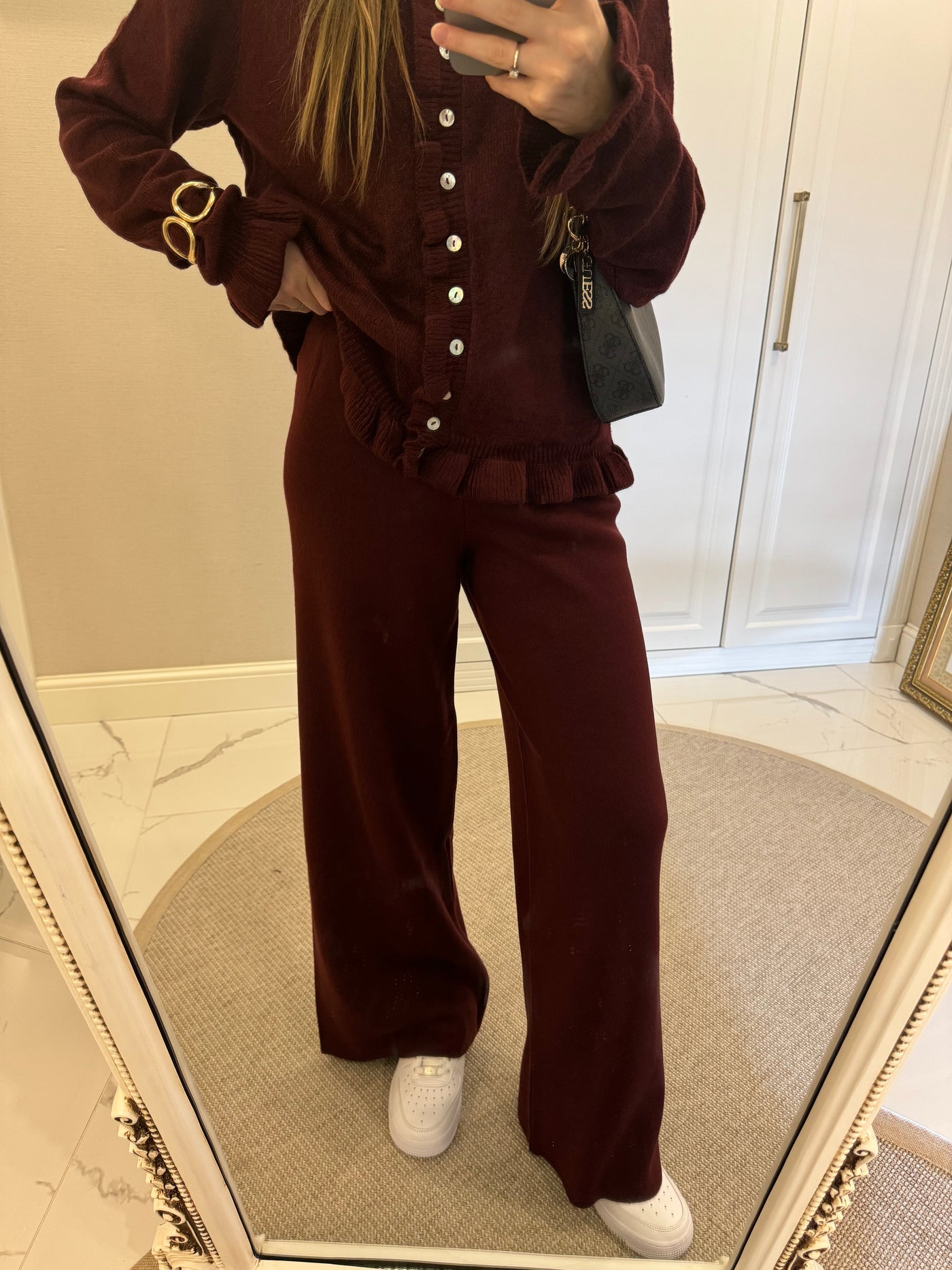 Bordo Triko Pantolon