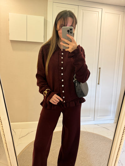 Bordo Triko Pantolon