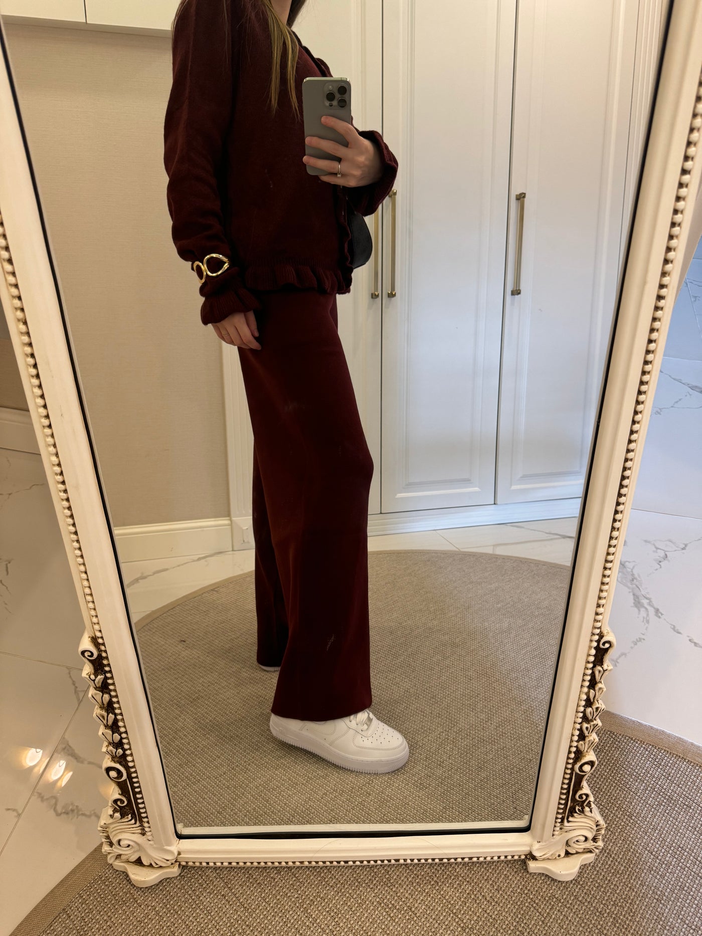 Bordo Triko Pantolon