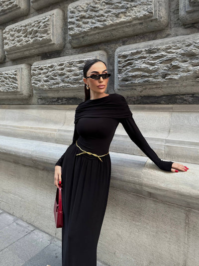 Eterna Gece Elbisesi Siyah