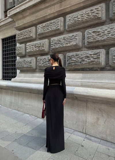 Eterna Gece Elbisesi Siyah