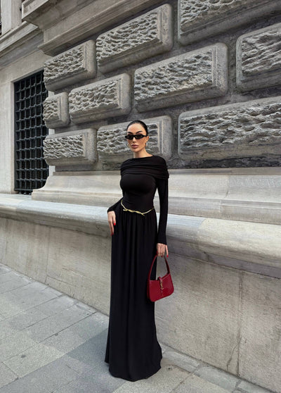 Eterna Gece Elbisesi Siyah