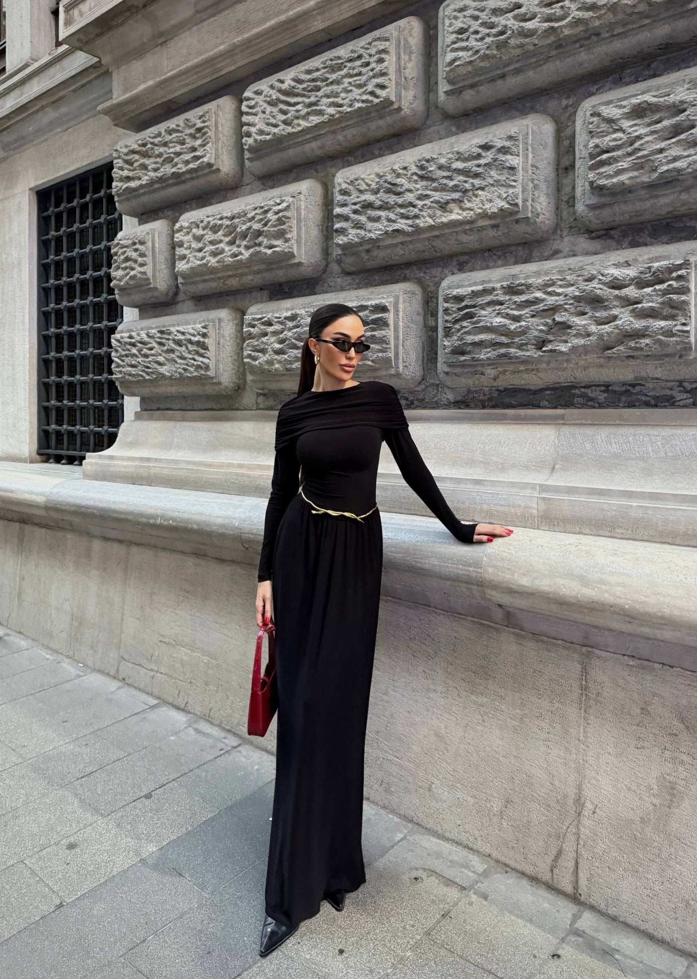 Eterna Gece Elbisesi Siyah