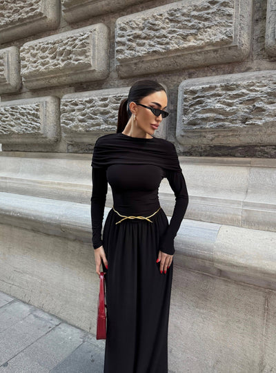 Eterna Gece Elbisesi Siyah