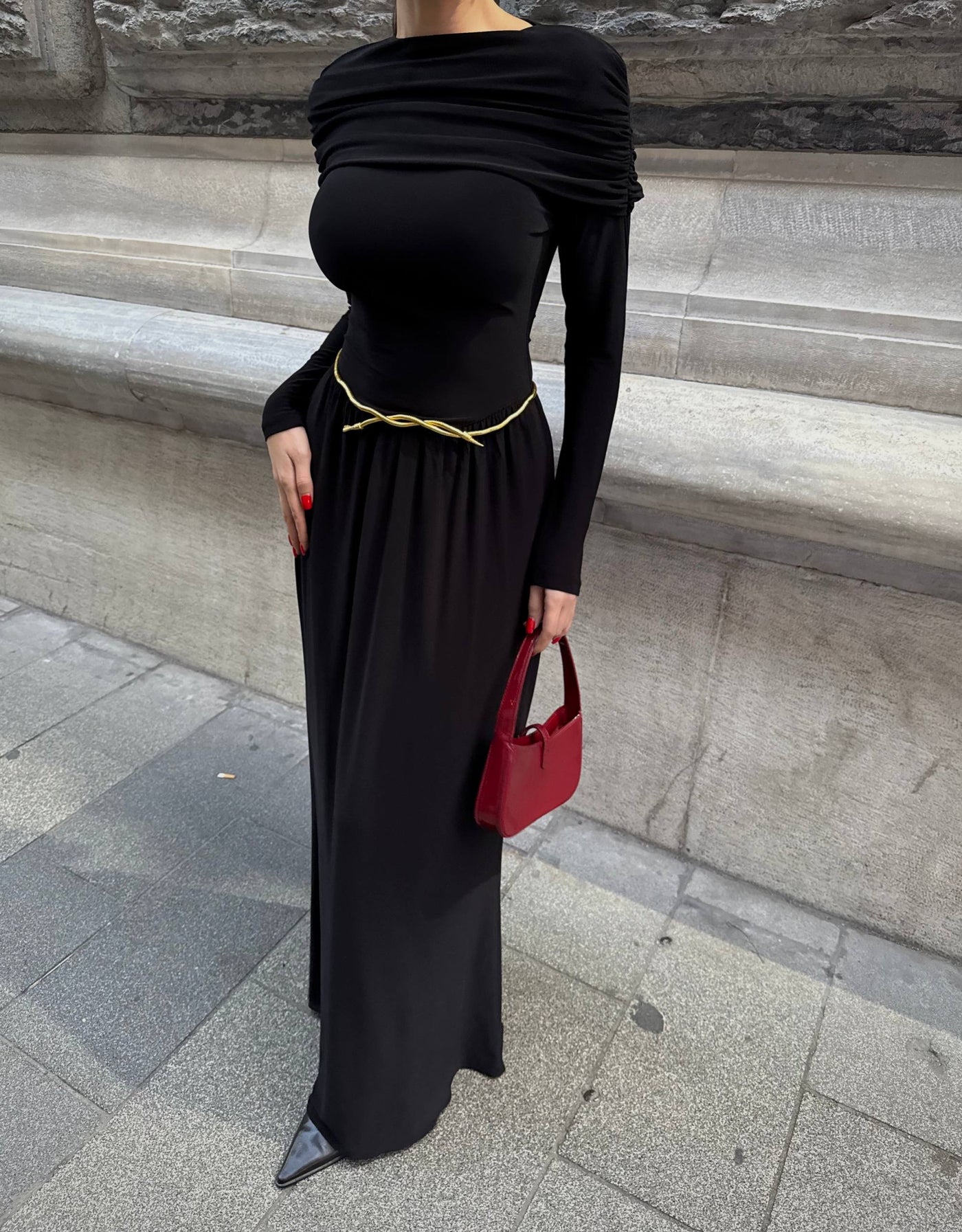 Eterna Gece Elbisesi Siyah