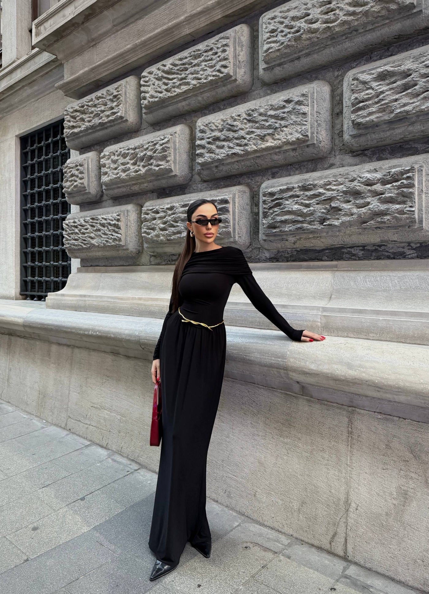 Eterna Gece Elbisesi Siyah