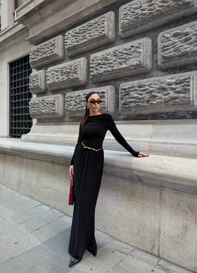 Eterna Gece Elbisesi Siyah