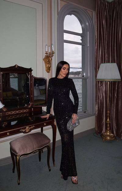 Gala Işıltısı Siyah